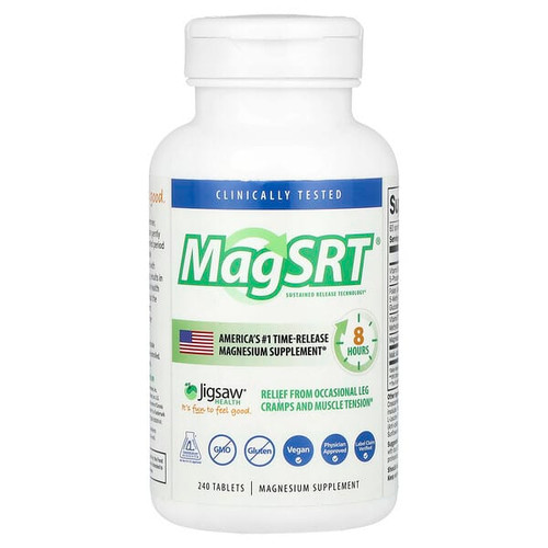 <img alt="Jigsaw Health, MagSRT, 240 Tablets" title="Jigsaw Health, MagSRT, 240 Tablets,876634000620"