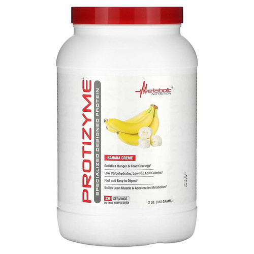 <img alt="Metabolic Nutrition, Protizyme, Specialized Designed Protein, Banana Creme, 2 lb (910 g)" title="Metabolic Nutrition, Protizyme, Specialized Designed Protein, Banana Creme, 2 lb (910 g),764779480158"