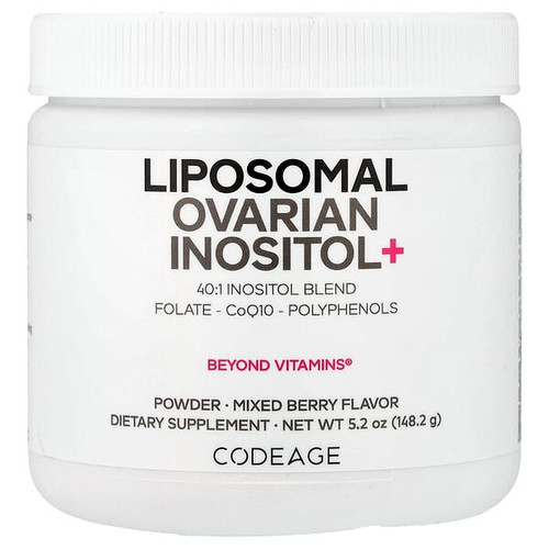 <img alt="Codeage, Liposomal Ovarian Inositol+ Powder, Mixed Berry, 5.2 oz (148.2 g)" title="Codeage, Liposomal Ovarian Inositol+ Powder, Mixed Berry, 5.2 oz (148.2 g),850043333999"