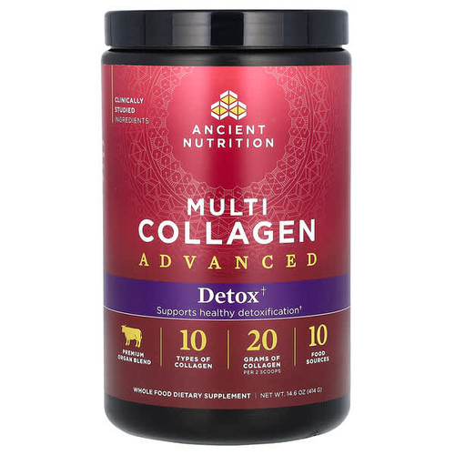 <img alt="Ancient Nutrition, Multi Collagen Advanced, Detox, 14.6 oz (414 g)" title="Ancient Nutrition, Multi Collagen Advanced, Detox, 14.6 oz (414 g),816401026873"