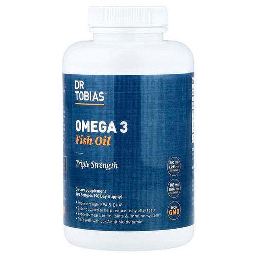 <img alt="Dr. Tobias, Omega 3 Fish Oil, Triple Strength, 180 Softgels" title="Dr. Tobias, Omega 3 Fish Oil, Triple Strength, 180 Softgels,842367001197"