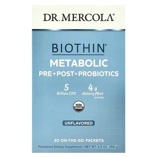 <img alt="Dr. Mercola, Biothin, Metabolic Pre+ Post + Probiotics, Unflavored, 5 Billion CFU, 30 On-The-Go Packets, 0.19 oz (5.6 g) Each" title="Dr. Mercola, Biothin, Metabolic Pre+ Post + Probiotics, Unflavored, 5 Billion CFU, 30 On-The-Go Packets, 0.19 oz (5.6 g) Each,810094213121"