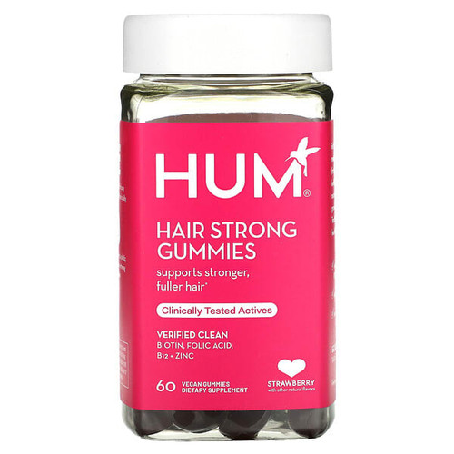 <img alt="HUM Nutrition, Hair Strong Gummies, Strawberry, 60 Vegan Gummies" title="HUM Nutrition, Hair Strong Gummies, Strawberry, 60 Vegan Gummies,855514005375"