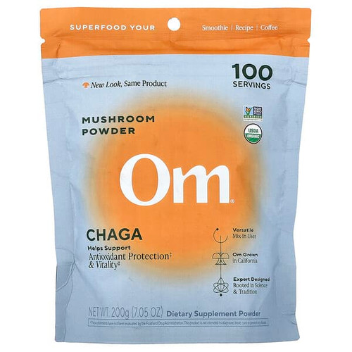 <img alt="Om Mushrooms, Mushroom Powder, Chaga, 7.05 oz (200 g)" title="Om Mushrooms, Mushroom Powder, Chaga, 7.05 oz (200 g),850030553232"