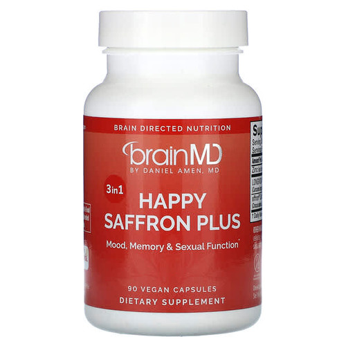<img alt="BrainMD, Happy Saffron Plus, 90 Vegan Capsules" title="BrainMD, Happy Saffron Plus, 90 Vegan Capsules,857568003352"