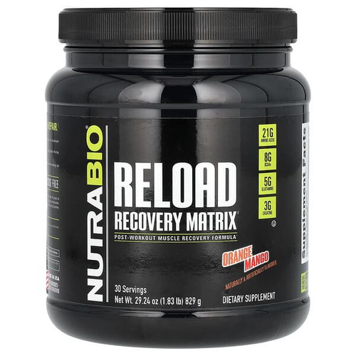 <img alt="NutraBio, Reload Recovery Matrix, Orange Mango, 1.83 lb (829 g)" title="NutraBio, Reload Recovery Matrix, Orange Mango, 1.83 lb (829 g),649908525101"