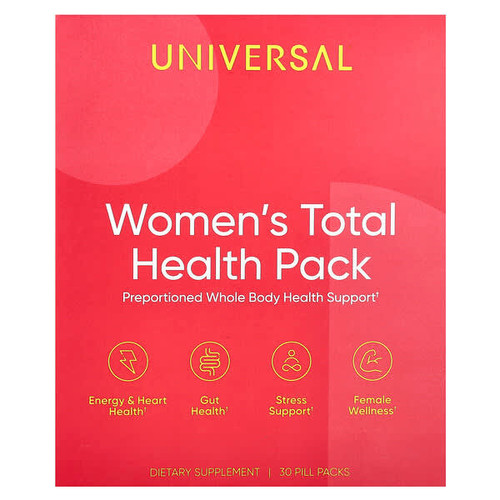 <img alt="Universal U, Womens Total Health Pack, 30 Pill Packs" title="Universal U, Womens Total Health Pack, 30 Pill Packs,039442001795"