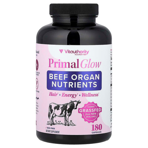 <img alt="Vitauthority, Primal Glow, Beef Organ Nutrients, 180 Capsules" title="Vitauthority, Primal Glow, Beef Organ Nutrients, 180 Capsules,850069641184"