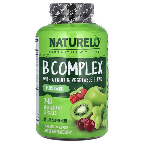 <img alt="NATURELO, B Complex with a Fruit & Vegetable Blend, Plus CoQ10, 240 Vegetarian Capsules" title="NATURELO, B Complex with a Fruit & Vegetable Blend, Plus CoQ10, 240 Vegetarian Capsules,628110628978"