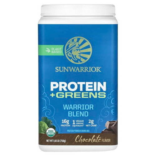 <img alt="Sunwarrior, Warrior Blend, Protein + Greens, Chocolate, 1.65 lb (750 g)" title="Sunwarrior, Warrior Blend, Protein + Greens, Chocolate, 1.65 lb (750 g),810100920593"