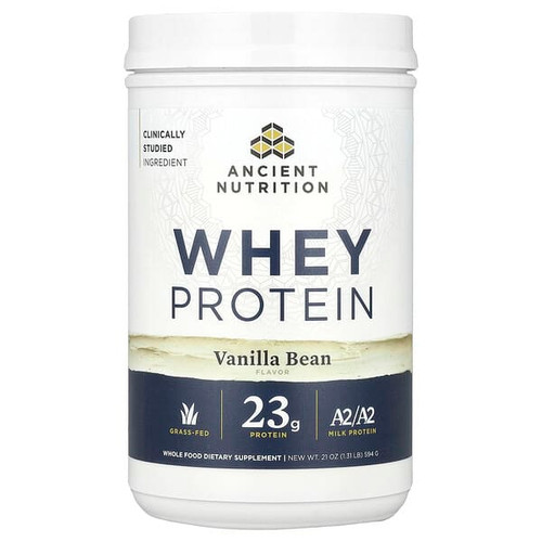 <img alt="Ancient Nutrition, Whey Protein, Vanilla Bean, 1.31 lb (594 g)" title="Ancient Nutrition, Whey Protein, Vanilla Bean, 1.31 lb (594 g),816401027436"