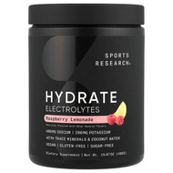 <img alt="Sports Research, Hydrate Electrolytes, Raspberry Lemonade, 15.87 oz (450 g)" title="Sports Research, Hydrate Electrolytes, Raspberry Lemonade, 15.87 oz (450 g),023249091417"