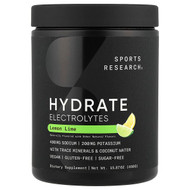 <img alt="Sports Research, Hydrate Electrolytes, Lemon Lime, 15.87 oz (450 g)" title="Sports Research, Hydrate Electrolytes, Lemon Lime, 15.87 oz (450 g),023249091400"