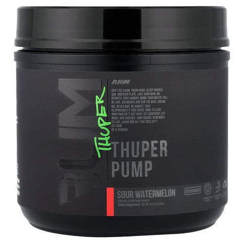 <img alt="Raw Nutrition, Bum, Thuper Pump, Sour Watermelon, 20.46 oz (580 g)" title="Raw Nutrition, Bum, Thuper Pump, Sour Watermelon, 20.46 oz (580 g),810193921248"
