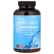 <img alt="BioEmblem, Triple Complex Magnesium, 180 Veggie Caps (150 mg per Capsule)" title="BioEmblem, Triple Complex Magnesium, 180 Veggie Caps (150 mg per Capsule),810163820014"