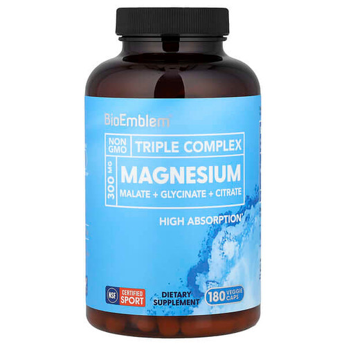 <img alt="BioEmblem, Triple Complex Magnesium, 180 Veggie Caps (150 mg per Capsule)" title="BioEmblem, Triple Complex Magnesium, 180 Veggie Caps (150 mg per Capsule),810163820014"