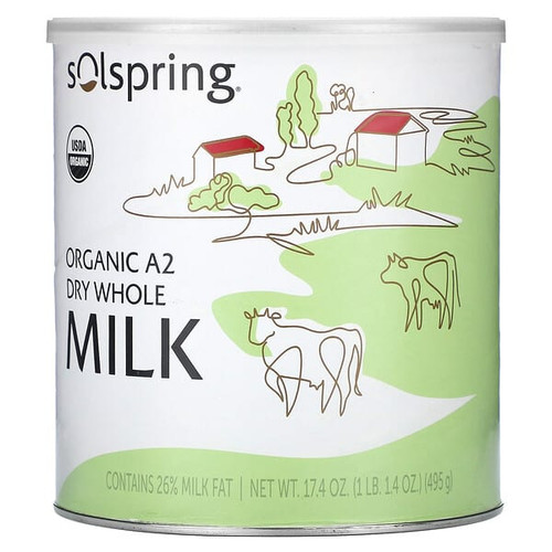 <img alt="Dr. Mercola, Solspring, Organic A2 Dry Whole Milk, 17.4 oz (495 g)" title="Dr. Mercola, Solspring, Organic A2 Dry Whole Milk, 17.4 oz (495 g),810487038812"