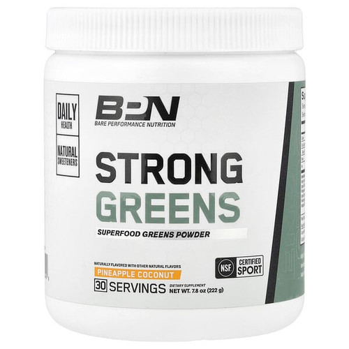 <img alt="BPN, Strong Greens, Superfood Greens Powder, Pineapple Coconut, 7.8 oz (222 g)" title="BPN, Strong Greens, Superfood Greens Powder, Pineapple Coconut, 7.8 oz (222 g),856622004458"