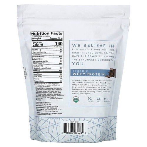 <img alt="Dr. Mercola, Pure Power, Organic Whey Protein, Chocolate, 1 lb 4.6 oz (585 g)" title="Dr. Mercola, Pure Power, Organic Whey Protein, Chocolate, 1 lb 4.6 oz (585 g),810487034289"