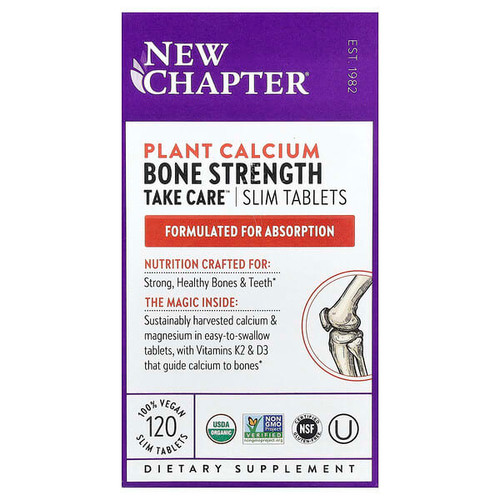 <img alt="New Chapter, Plant Calcium, Bone Strength Take Care, 120 Vegan Slim Tablets" title="New Chapter, Plant Calcium, Bone Strength Take Care, 120 Vegan Slim Tablets,727783004086"