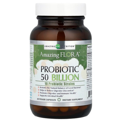 <img alt="Amazing Nutrition, Amazing Flora, Probiotic, 50 Billion, 60 Veggie Capsules" title="Amazing Nutrition, Amazing Flora, Probiotic, 50 Billion, 60 Veggie Capsules,810180024099"