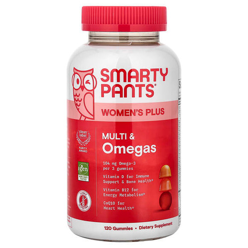 <img alt="SmartyPants, Womens Plus, Multi & Omegas Gummies, Strawberry, Orange, and Lemon Crème, 120 Gummies" title="SmartyPants, Womens Plus, Multi & Omegas Gummies, Strawberry, Orange, and Lemon Crème, 120 Gummies,817053024262"