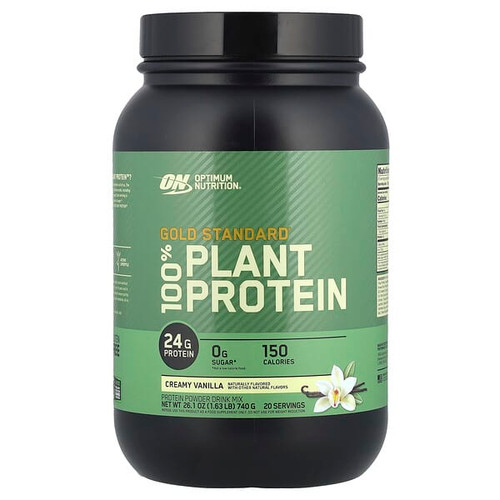 <img alt="Optimum Nutrition, Gold Standard 100% Plant Protein, Creamy Vanilla, 1.63 lbs (740 g)" title="Optimum Nutrition, Gold Standard 100% Plant Protein, Creamy Vanilla, 1.63 lbs (740 g),748927068030"
