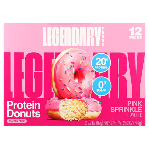 <img alt="Legendary Foods, Protein Donuts, Pink Sprinkle, 12 Packs, 2.2 oz (62 g) Each" title="Legendary Foods, Protein Donuts, Pink Sprinkle, 12 Packs, 2.2 oz (62 g) Each,810035972711"