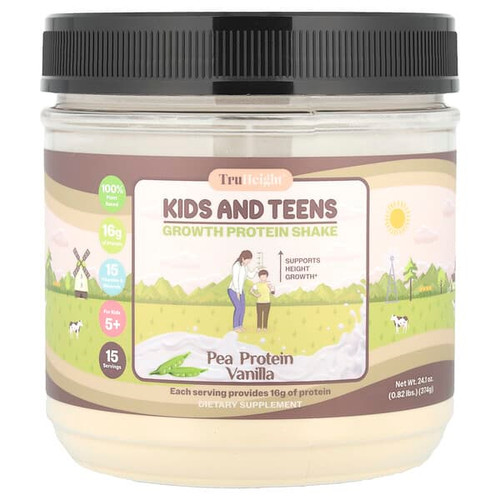 <img alt="TruHeight, Kids and Teens Growth Pea Protein Shake, For Kids 5+, Vanilla, 0.82 lbs (374 g)" title="TruHeight, Kids and Teens Growth Pea Protein Shake, For Kids 5+, Vanilla, 0.82 lbs (374 g),860012585212"