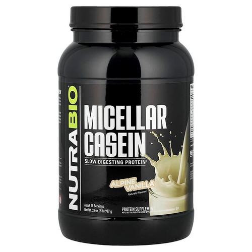 <img alt="NutraBio, Micellar Casein, Alpine Vanilla , 2 lb (907 g)" title="NutraBio, Micellar Casein, Alpine Vanilla , 2 lb (907 g),649908249908"