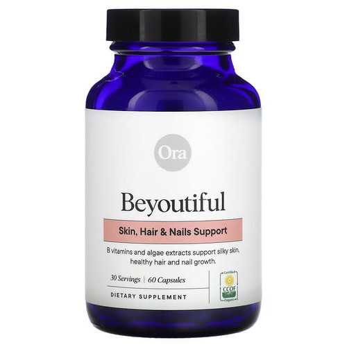 <img alt="Ora, Beyoutiful, Skin, Hair & Nails Support, 60 Capsules" title="Ora, Beyoutiful, Skin, Hair & Nails Support, 60 Capsules,856720007535"