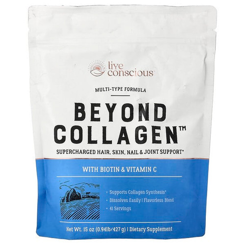<img alt="Live Conscious, Beyond Collagen,  With Biotin & Vitamin C, 15 oz (427 g)" title="Live Conscious, Beyond Collagen,  With Biotin & Vitamin C, 15 oz (427 g),850008273322"