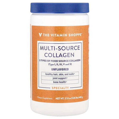<img alt="The Vitamin Shoppe, Multi-Source Collagen, Unflavored, 1.06 lbs (482 g)" title="The Vitamin Shoppe, Multi-Source Collagen, Unflavored, 1.06 lbs (482 g),766536039180"