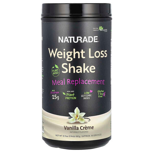<img alt="Naturade, Weight Loss Shake, Plant Based Meal Replacement, Vanilla Creme, 1.94 lb (882 g)" title="Naturade, Weight Loss Shake, Plant Based Meal Replacement, Vanilla Creme, 1.94 lb (882 g),079911055102"