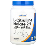 <img alt="Nutricost, L-Citrulline Malate 2-1, Unflavored, 43.7 oz (1.2 kg)" title="Nutricost, L-Citrulline Malate 2-1, Unflavored, 43.7 oz (1.2 kg),810014675114"