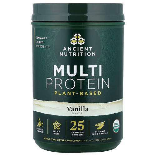<img alt="Ancient Nutrition, Multi Protein, Plant Based, Vanilla, 1.2 lb (543 g)" title="Ancient Nutrition, Multi Protein, Plant Based, Vanilla, 1.2 lb (543 g),816401028716"