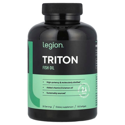 <img alt="Legion Athletics, Triton Fish Oil, 120 Softgels" title="Legion Athletics, Triton Fish Oil, 120 Softgels,019962009655"