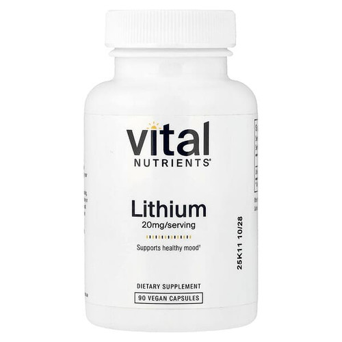 <img alt="Vital Nutrients, Lithium , 20 mg , 90 Vegan Capsules" title="Vital Nutrients, Lithium , 20 mg , 90 Vegan Capsules,693465314111"