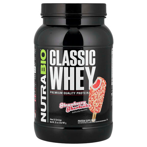 <img alt="NutraBio, Classic Whey Protein, Strawberry Shortcake, 2 lb (907 g)" title="NutraBio, Classic Whey Protein, Strawberry Shortcake, 2 lb (907 g),649908211103"
