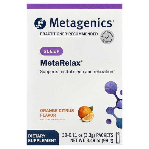 <img alt="Metagenics, MetaRelax, Orange Citrus, 30 Packets, 0.11 oz (3.3 g) Each" title="Metagenics, MetaRelax, Orange Citrus, 30 Packets, 0.11 oz (3.3 g) Each,755571945839"