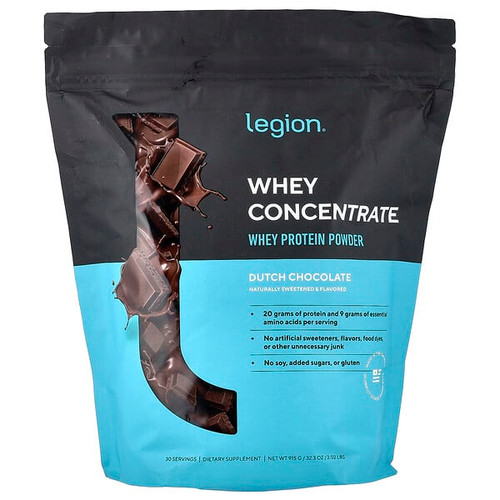 <img alt="Legion Athletics, Whey Concentrate, Whey Protein Powder, Dutch Chocolate, 2.02 lbs (915 g)" title="Legion Athletics, Whey Concentrate, Whey Protein Powder, Dutch Chocolate, 2.02 lbs (915 g),850065357362"