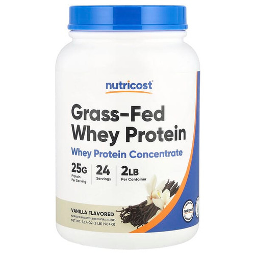 <img alt="Nutricost, Grass-Fed Whey Protein, Vanilla , 2 lb (907 g)" title="Nutricost, Grass-Fed Whey Protein, Vanilla , 2 lb (907 g),810014675589"