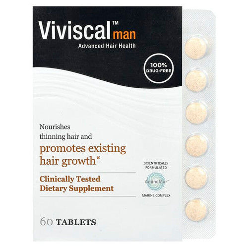 <img alt="Viviscal, Man, Advanced Hair Health, 60 Tablets" title="Viviscal, Man, Advanced Hair Health, 60 Tablets,022600000372"