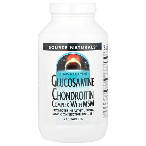 <img alt="Source Naturals, Glucosamine Chondroitin Complex With MSM, 240 Tablets" title="Source Naturals, Glucosamine Chondroitin Complex With MSM, 240 Tablets,021078015765"
