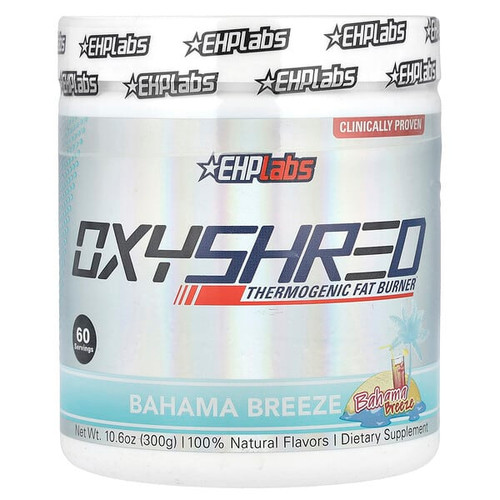 <img alt="EHPlabs, OxyShred, Thermogenic Fat Burner, Bahama Breeze, 10.6 oz (300 g)" title="EHPlabs, OxyShred, Thermogenic Fat Burner, Bahama Breeze, 10.6 oz (300 g),850006815449"
