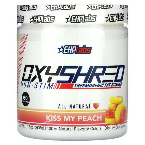<img alt="EHPlabs, OxyShred Non-Stim, Thermogenic Fat Burner, Kiss My Peach, 10.8 oz (306 g)" title="EHPlabs, OxyShred Non-Stim, Thermogenic Fat Burner, Kiss My Peach, 10.8 oz (306 g),858221007960"
