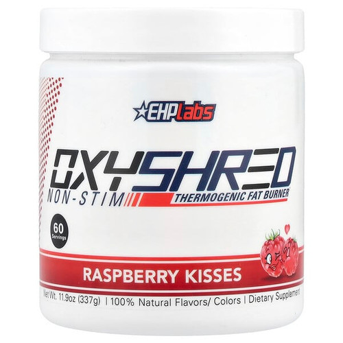 <img alt="EHPlabs, OxyShred Non-Stim, Thermogenic Fat Burner, Raspberry Kisses, 11.9 oz (337 g)" title="EHPlabs, OxyShred Non-Stim, Thermogenic Fat Burner, Raspberry Kisses, 11.9 oz (337 g),850006815739"