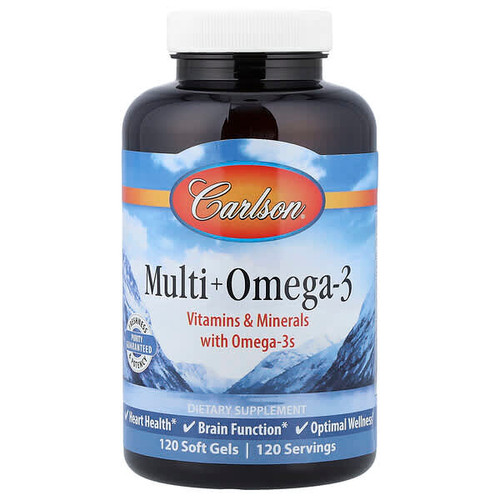 <img alt="Carlson, Multi + Omega-3, 120 Soft Gels" title="Carlson, Multi + Omega-3, 120 Soft Gels,088395158605"