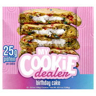 <img alt="My Cookie Dealer Protein, Protein Cookie, Birthday Cake, 12 Cookies, 3.8 oz (108 g) Each" title="My Cookie Dealer Protein, Protein Cookie, Birthday Cake, 12 Cookies, 3.8 oz (108 g) Each,850069104665"