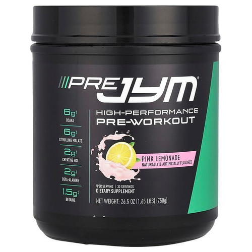 <img alt="JYM Supplement Science, Pre JYM, High-Performance Pre-Workout, Pink Lemonade, 1.65 lbs (750 g)" title="JYM Supplement Science, Pre JYM, High-Performance Pre-Workout, Pink Lemonade, 1.65 lbs (750 g),817047022403"